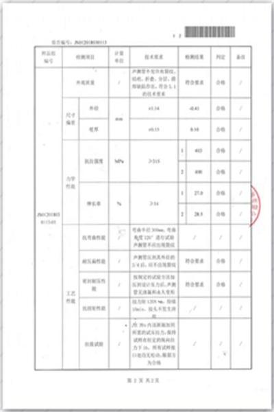 临沂出厂检测报告